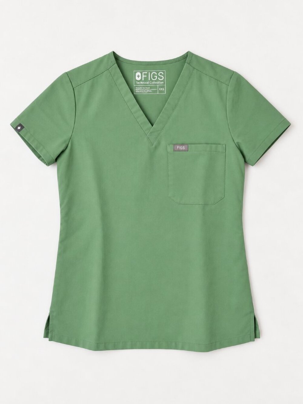 Figs Catarina Scrub Top Light Green Teal XXS